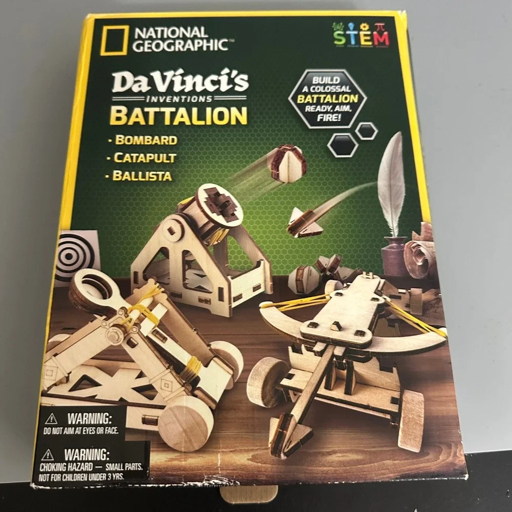 National Geographic Da Vinci's Inventions Battalion STEM Wooden Model Kit 3-Pack